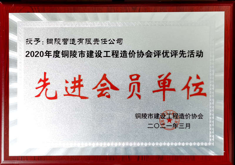 我公司獲評“先進(jìn)會員單位”